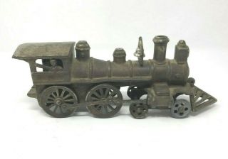 Antique Cast Iron Train Stteam Engine Locomotive