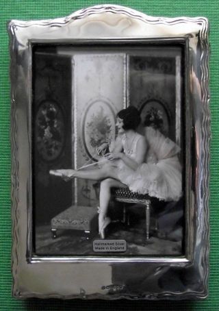 Large Edwardian Design Hallmarked Sterling Silver Photo Frame : Xmas Valentines