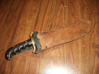 Ww 1 Us Model 1909 Bolo Knife From Springfield Armory - Flaming Bomb Scabbard