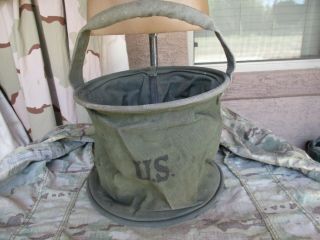 1945 Wwii Canvas Vehicle,  Jeep Water Bucket