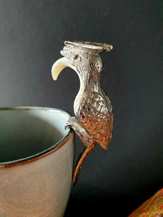 Old Seashell & Metal Woodpecker Hanging Cigarette Rest …beautiful & unique colle 3