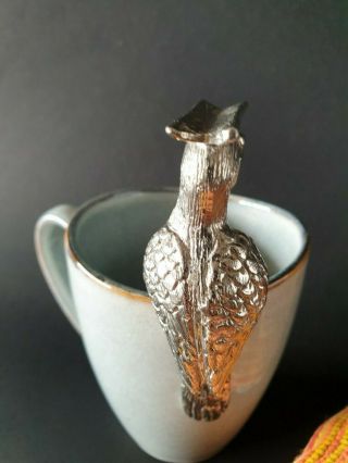 Old Seashell & Metal Woodpecker Hanging Cigarette Rest …beautiful & unique colle 6