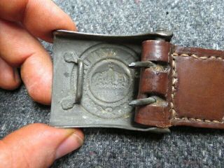 WWI IMPERIAL GERMAN ARMY BELT BUCKLE W/ 1917 DATED TAB - - PAINT 5