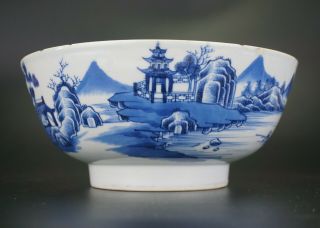 LARGE Antique Chinese Blue and White Porcelain Punch Bowl QIANLONG 18th C 3