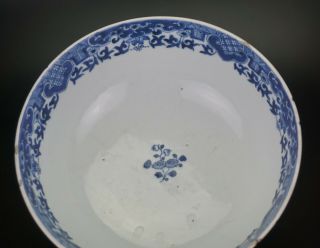 LARGE Antique Chinese Blue and White Porcelain Punch Bowl QIANLONG 18th C 7