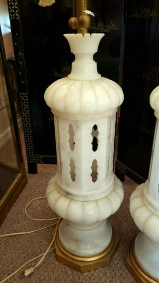 Monumental Alabaster lamps art deco 3