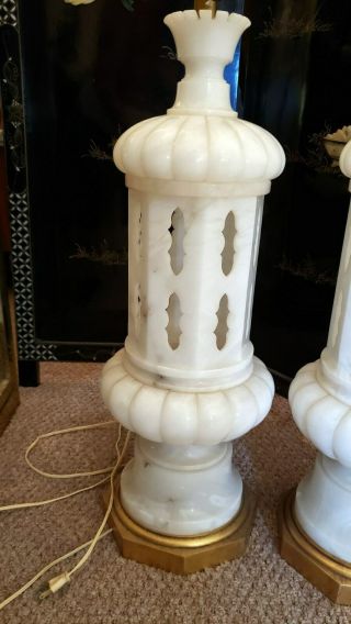 Monumental Alabaster lamps art deco 6