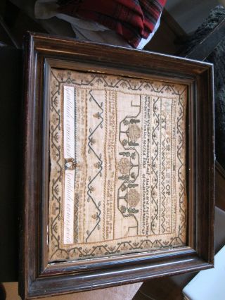 Nores - 18thc Signed And Dated 1798 Philadelphia " Band Sampler Group " Needlework