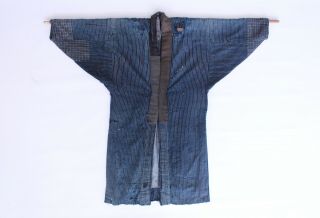 Boro Indigo Patchwork Sashiko Japanese Jacket Coat Probably 1800s Japan
