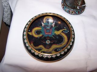 Fine Work Qing 19th Dragons Pearl Antique Chinese Cloisonne Brush Washer Bowl
