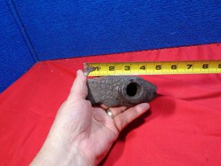 CARVED STONE EFFIGY FISH PIPE 9