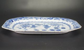 LARGE Antique Chinese Porcelain Blue and White Plate Dish Charger QIANLONG 18thC 11