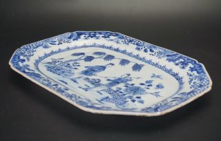 LARGE Antique Chinese Porcelain Blue and White Plate Dish Charger QIANLONG 18thC 12