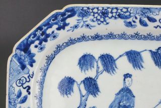 LARGE Antique Chinese Porcelain Blue and White Plate Dish Charger QIANLONG 18thC 2
