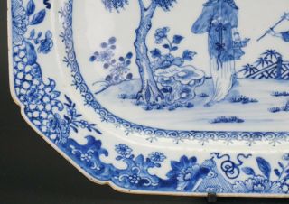 LARGE Antique Chinese Porcelain Blue and White Plate Dish Charger QIANLONG 18thC 3