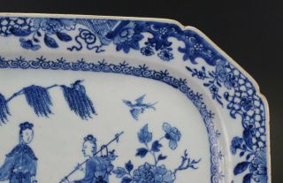 LARGE Antique Chinese Porcelain Blue and White Plate Dish Charger QIANLONG 18thC 5