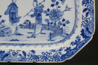 LARGE Antique Chinese Porcelain Blue and White Plate Dish Charger QIANLONG 18thC 6