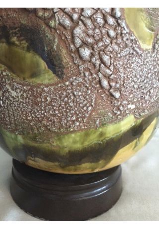 Large fat lava Lamp/ Brutalist/ Mid Century drip with sand volcanic texture/ 3