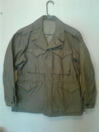 M - 1943 Field Jacket Small 38 - R In Good No Fraying Has 1 Sm Hole