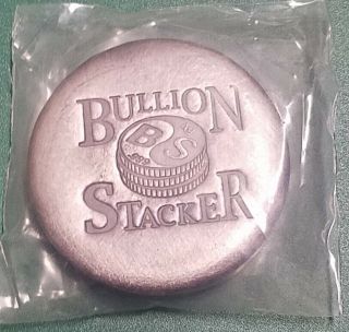 Yps Bullion Stackers 5 Oz Silver Puck Round Hand Poured Fine.  999 66