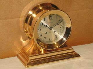 Chelsea Antique Ships Bell Clock Admiral Model 6 In Dial 1920 Red Brass