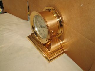 CHELSEA ANTIQUE SHIPS BELL CLOCK ADMIRAL MODEL 6 IN DIAL 1920 RED BRASS 8