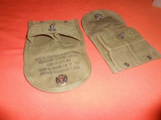 U.  S.  ARMY: 1950 2 Post US Army M1 Carbine pouches 5