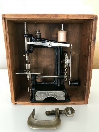 Magnificent Antique Toy Sewing Machine Smith & Egge 1897 Splendid
