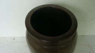 19th C salt glaze stoneware canning jar w cobalt,  Reppert Pa 6