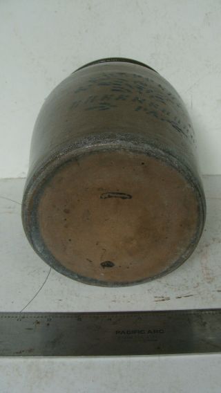 19th C salt glaze stoneware canning jar w cobalt,  Reppert Pa 7