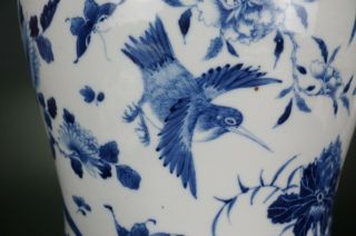 Chinese Blue and White Porcelain ' SOLDIER ' Vase & Lid KANGXI 19th C 3