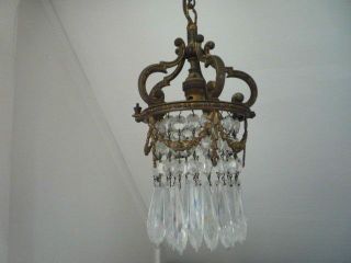 Quality Antique French Crown Top And Swag Crystal Chandelier