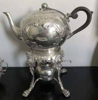 Antique Georg Roth Hanau Silver Tilting Teapot