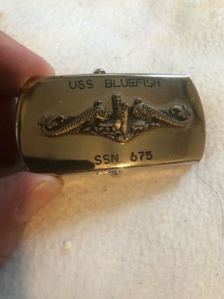 Uss Bluefish Ssn 675 Submarine Belt Buckle