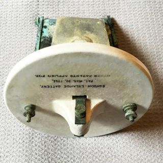 Antique EDISON - LALANDE porcelain battery,  fan,  phonograph,  etc 10