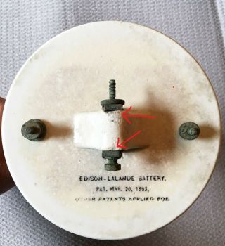 Antique EDISON - LALANDE porcelain battery,  fan,  phonograph,  etc 8