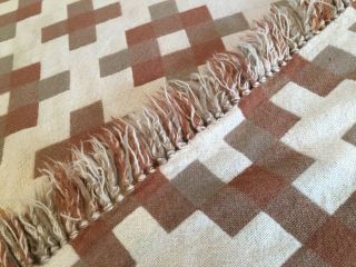 Welsh Wool Vintage Mid Century Cambrian Mill Blanket Bedspread Tapestry 6