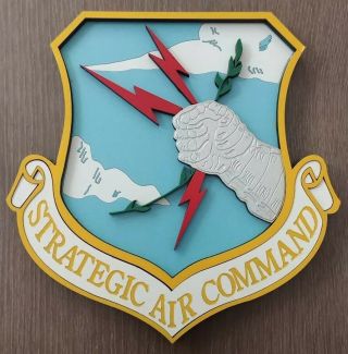 8 " United States Air Force Strategic Air Command 3d Crest Plaque Offutt Afb