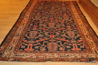 3x6 Ft.  Early 1900 Authentic Handmade Knotted Antique Persian Lilihan Rug Pm75