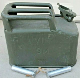 1955 2.  5 Gallon Us French Vietnam War Military Steel Jerry Can For Wine