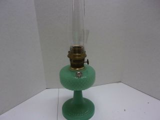 Aladdin Green Moonstone B - 86 Quilt Pattern Lamp 11