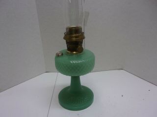 Aladdin Green Moonstone B - 86 Quilt Pattern Lamp 2