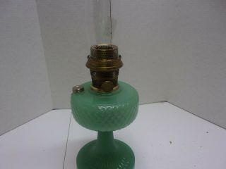 Aladdin Green Moonstone B - 86 Quilt Pattern Lamp 9