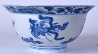 Chinese porcelain bowl Chinese blue & white antique kangxi mk & period khang shi 3