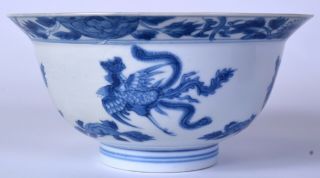 Chinese porcelain bowl Chinese blue & white antique kangxi mk & period khang shi 4