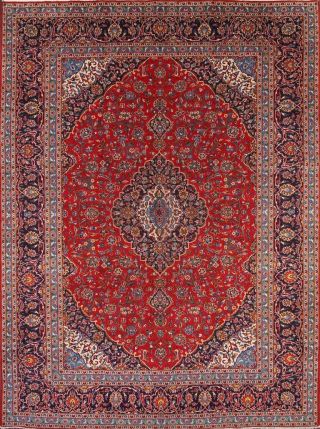 Vintage Traditional Floral Kashmar Ardakan Persian Red Oriental Area Rug 10x13