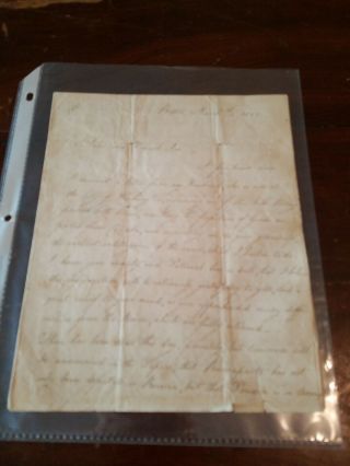 1813 4 Pg Letter War Of 1812 Content Napoleon & Prussia Mentions,  Clarina Wiggin