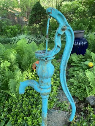 Antique Water Pump For Garden & Landscaping Decor 51” High.  Great Rare Find 6