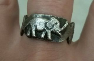 Ancient Roman Legionary Solid Silver Ring Leg V Alaudae Founded By Julius Caesar