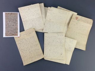 1918 Letters World War I Tn Soldier In France Wounded Co B 117 Engineers 42 Div